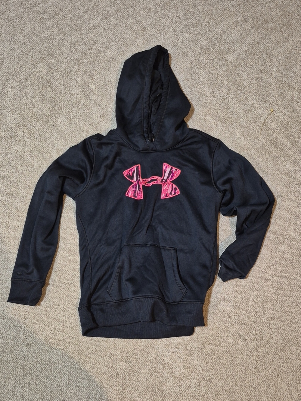 Under Armour Women’s Pink Camo Logo Hoodie – Black – Size Large